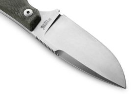 Нож с фиксированным клинком LionSteel H2, сталь M390, рукоять микарта, зеленый