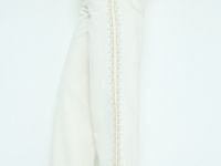 Широкие джинсы с вышивкой, Бежевый