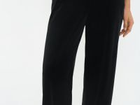 Прямые бархатные брюки, Черный