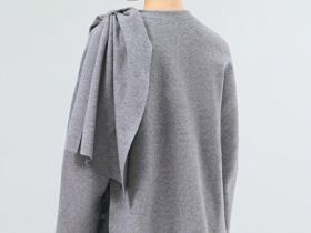 Кардиган с шарфом, Серый
