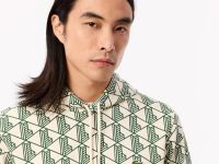 Мужская флисовая толстовка - худи Lacoste Monorgam