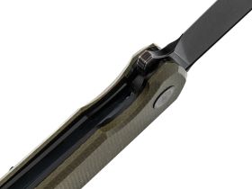 Складной нож Petrified Fish Tunny PFB05GRMDW, сталь Sandvik 14C28N, рукоять микарта, зеленый