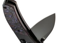 Складной нож Kansept Dako mirror DLC сталь S35VN, рукоять Ti/Purple Haze FatCarbon