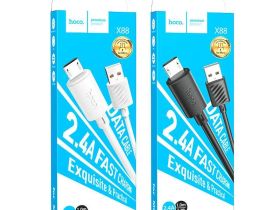 Кабель Hoco X88 Gratified (USB) на (Micro-USB) 100см силиконовый (черный)