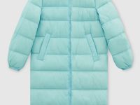 Пуховое пальто с воротником-стойкой