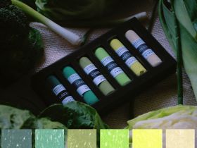 Набор пастели сухой nuance., This is Green-tastic!, 6 шт (зеленые)