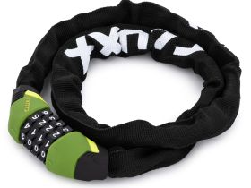 Cluxx Велозамок CLUXX Keeper 85C 5x850мм цепь с кодом (10956), цвет Зеленый-Черный