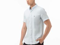 Мужская льняная рубашка Lacoste приталенного кроя