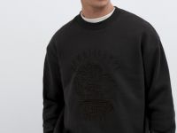 Свитшот с вышивкой, Коричневый