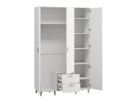 Распашной шкаф Пронто 3-130x210 Белый