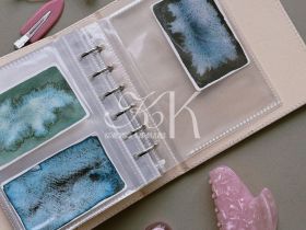 Альбом для фото и выкрасок Languo, 16х14,5х4,5 см, розовый