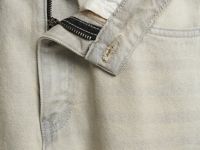 Прямые джинсы с высокой посадкой, Бежевый