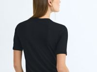 Футболка хенли из хлопка, Черный