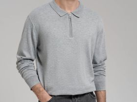 Джемпер-поло полуприлегающего кроя с шерстью