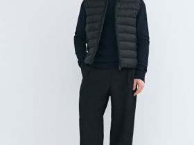 Ультралёгкий жилет с воротником-стойкой, Черный