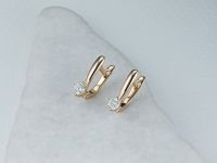 Серьги из желтого золота с бриллиантами э0301сг07200216