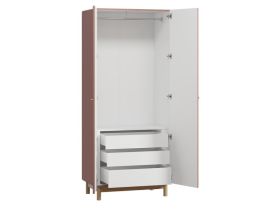 Распашной шкаф Виклу 2-90x210 Розовый