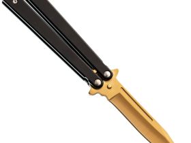 Нож-бабочка (балисонг) Кавалер, сталь 420, рукоять черный металл