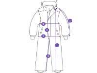Комбинезон текстильный с полиуретановым покрытием для девочек