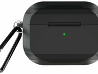Чехол WiWU Defender Strong Metal для AirPods Pro противоударный с карабином (черный)