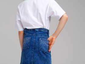 Юбка текстильная джинсовая для девочек