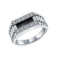 Серебряное кольцо с фианитами