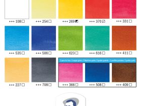 Набор акварели Talens "Van Gogh" 12 цв + 3 цв в кюв в пластик кор