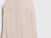 Сатиновое платье макси, Бежевый