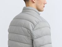 Утеплённая лёгкая куртка с воротником-стойкой, Бежевый