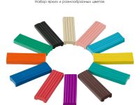 Набор пластилина Гамма "Юный художник" 12 цветов, 168 г, со стеком, картон. упаковка