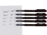 Набор капиллярных ручек Dmast черные 5 шт (003,01,03,05,08) в блистере