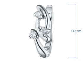 Серьги из серебра с бриллиантами э0601сг04211014