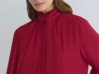 Блузка с шарфом, Красный