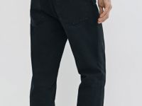 Джинсы Straight с накатом, Черный