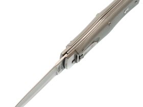 Нож автоматический Mikov Predator, сталь 420, рукоять серый пластик