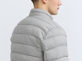 Утеплённая лёгкая куртка с воротником-стойкой, Бежевый