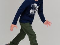 Фуфайка трикотажная для мальчиков (футболка с длинными рукавами)