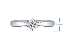 Помолвочное кольцо из белого золота э4712кц07220201