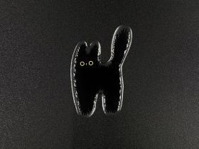 Стикер объемный "Тревожный котик"