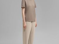 Футболка прямого кроя из мерсеризованного хлопка