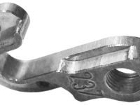 Держатель заднего переключателя &quot;петух&quot; Meta №237 фрезерованный (серебристый)