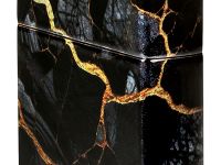 Зажигалка ZIPPO Fusion Marble Design с покрытием 540 Tumbled Chrome, латунь/сталь, черная, 38x13x57 мм