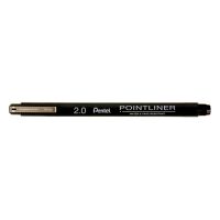 Линер Pentel Pointliner Calligraphy 2 мм , черные чернила