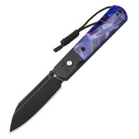 Складной нож Artisan Cutlery Holm, сталь AR-RPM9, рукоять сталь/акрил, фиолетовый/черный