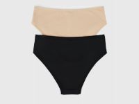 Классические трусы-брифы, 2 шт., Черный