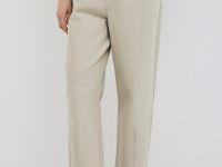 Хлопковые брюки Balloon с эластичным поясом, Бежевый