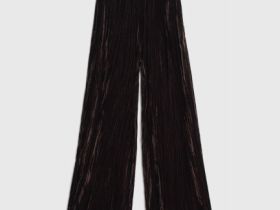 Широкие бархатные брюки, Коричневый