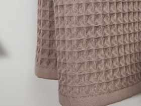 Полотенце вафельное Lorgo, коричневое