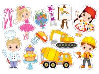 Игра развивающая на магнитах ТРИ СОВЫ "Профессии", 24 эл.