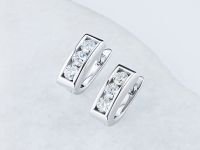 Серьги из белого золота с бриллиантами э4001сг08200954
